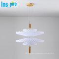 Acrylic+ iron single double decorative hanging lamp gold pendant Lights